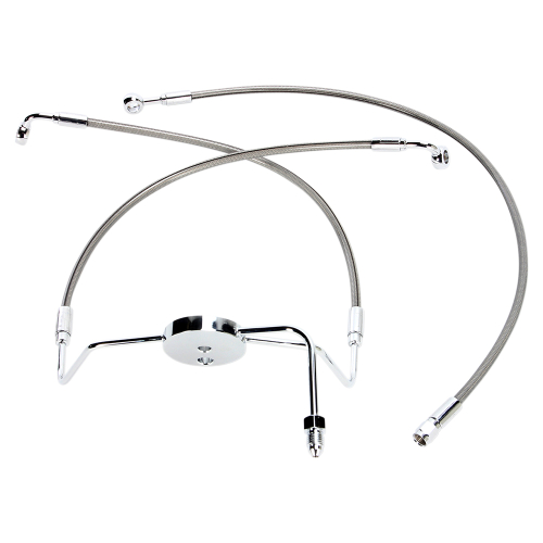Magnum - Magnum Clear Coated XR Stainless Front Brakeline Kit - 27in. Upper Brake Length - SSC1305-27