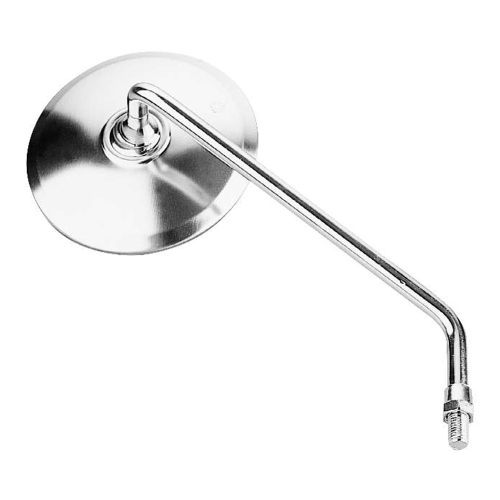 BikeMaster - BikeMaster Round Stainless Mirror - 10in. Stem - Left - 600071