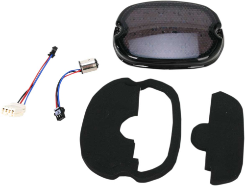 Drag Specialties - Drag Specialties LED Low-Profile Smoke Lens Taillight - with No Tag Light - 2010-0771