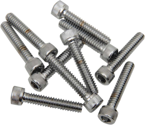 Drag Specialties - Drag Specialties #10 Fine and Coarse-Thread Knurled Socket-Head Bolts - 10-24 x 1 1/4in. - MPB196