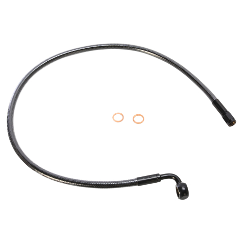 Magnum - Magnum Black Pearl Designer Series ABS Front Upper Brake Line - 10mm. 90deg. Banjo - 25in. - AS47225