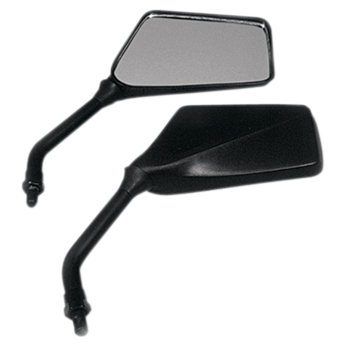 Emgo - Emgo Universal Rectangular Mirror - Trimline - 5in. Stem- 10mm Thread - 20-97120