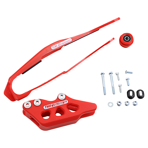 T.M. Designworks - T.M. Designworks Dirt Cross Multi-Purpose Chain Slide-N-Guide Kit FE1 Guide - Red - DCK-OR3-RD
