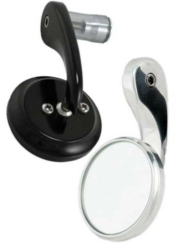 Todds Cycle - Todds Cycle Bar-End Shooter Mirror - Left Side - Chrome - BSML-1