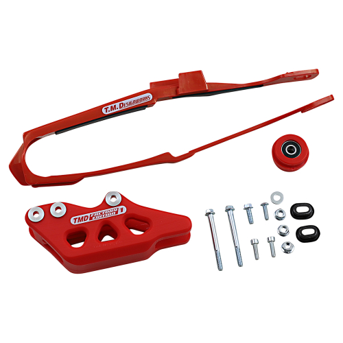 T.M. Designworks - T.M. Designworks Dirt Cross Multi-Purpose Chain Slide-N-Guide Kit FE1 Guide - Red - DCK-OR10-RD
