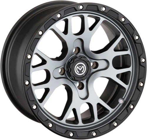 Moose Utility - Moose Utility 545X Wheel - 14x7 - 4+3 Offset - 4/136 - Gray/Satin Black - 545147136SGBL44