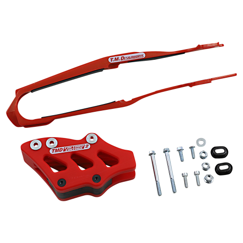 T.M. Designworks - T.M. Designworks Dirt Cross Multi-Purpose Chain Slide-N-Guide Kit EF2 Guide - Red - DCK-OR8-RD