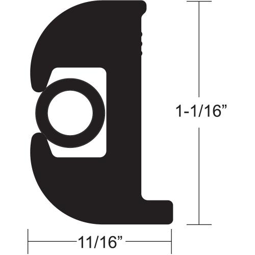 TACO Marine - TACO Flex Vinyl Rub Rail Kit - Black w/Black Insert - 50' - 1-1/16"