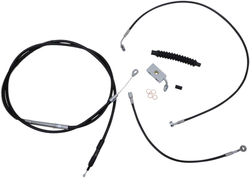 LA Choppers - LA Choppers Cable/Brake Line Kit - 12-14in. Ape Hangers - Black - LA-8152KT-13B