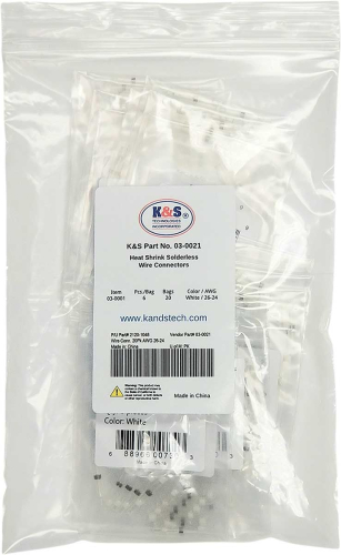 K&S Technologies - K&S Technologies Sordeless Wire Connector - White - 03-0021