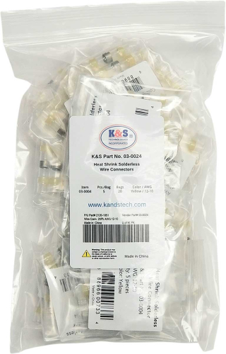 K&S Technologies - K&S Technologies Sordeless Wire Connector - Yellow - 03-0024