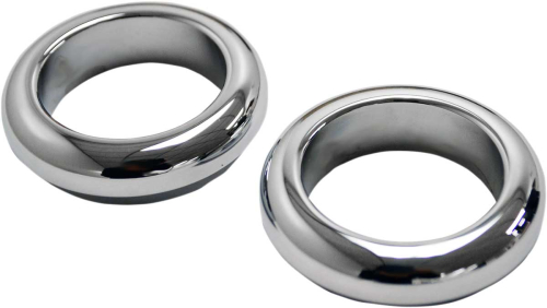 LA Choppers - LA Choppers Fork Dust Covers - 39mm - Chrome - LA-7503-39