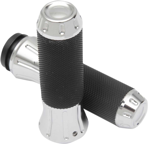 Drag Specialties - Drag Specialties Custom-Tailored Grips - Chrome - 0630-1611