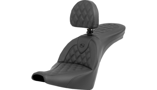 Saddlemen - Saddlemen Roadsofa Seat - Lattice Stitch - with Backrest - 818-30-182BR