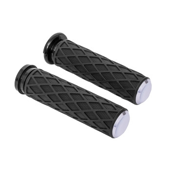 Arlen Ness - Arlen Ness Diamond Grips - Chrome - 500-005