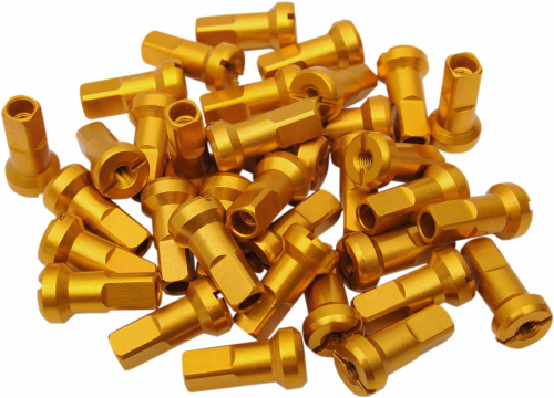 Moose Racing - Moose Racing MX1 Billet Spoke Nipples - 9 Gauge - Gold - 24-990