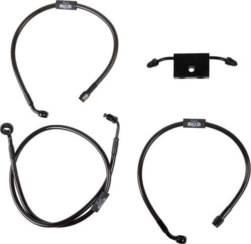 LA Choppers - LA Choppers Midnight Brake Line - 18in. - 20in. Mini Ape Hangers - LA-8154B19M