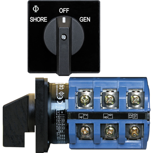 Blue Sea Systems - Blue Sea 9019 Switch, AC 240VAC 63A OFF +2 Positions