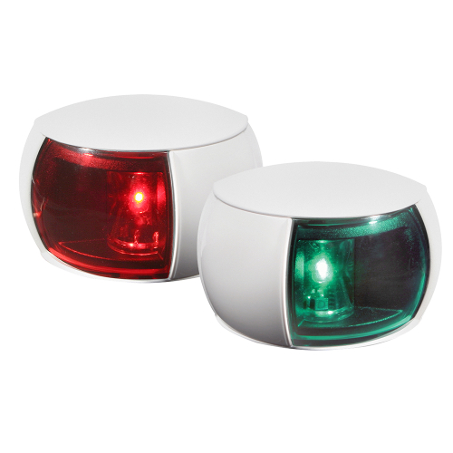 Hella Marine - Hella Marine NaviLED Port & Starboard Pair - 2nm - Colored Lens/White Housing
