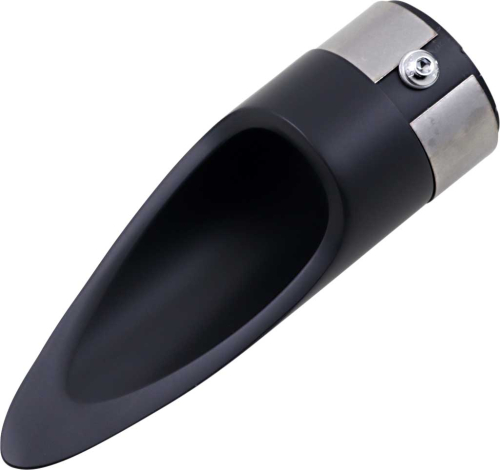 Baron Custom Accessories - Baron Custom Accessories Family Jewel Exhaust Tips - Scalloped - Black - BA-1100-01B