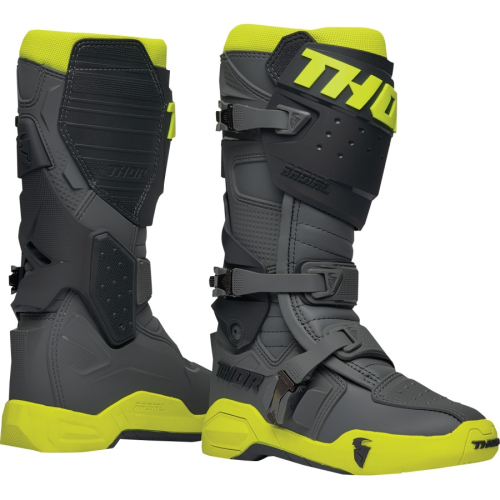 Thor - Thor Radial Boots - 3410-2747 - Gray/Flo Yellow - 9