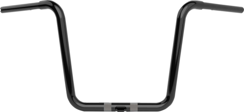 LA Choppers - LA Choppers 1-1/4in. Twin Round Handlebar - 14in. - Gloss Black - LA-7324-14B
