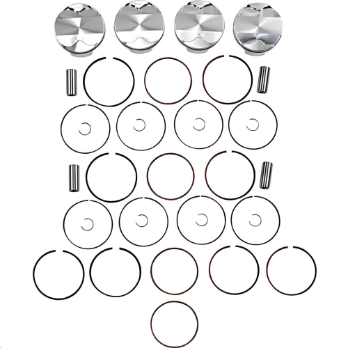 J.E. Pistons - J.E. Pistons FSR Piston Kit - 2.00mm Oversize to 78.00mm, 13.5:1 Compression - 222112