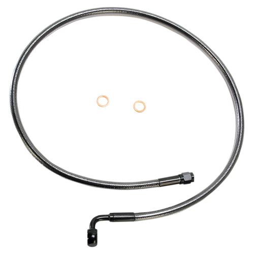 Magnum - Magnum Black Pearl Designer Series ABS Front Upper Brake Line - 10mm. 90deg. Banjo - 34in. - AS47234