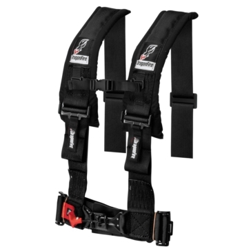 Dragonfire Racing - Dragonfire Racing 4-Point H-Style Harness - Black - 3in. - 521354