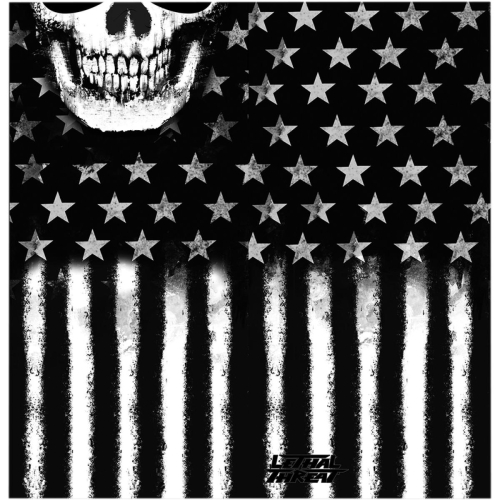 Lethal Threat - Lethal Threat Neck Scarves - NS90805 - America Skull - OSFM