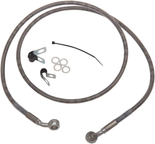 Drag Specialties - Drag Specialties Extended Stainless Steel Front Brake Line Kit - Clear Coated - 49 3/4in. - 660310-8