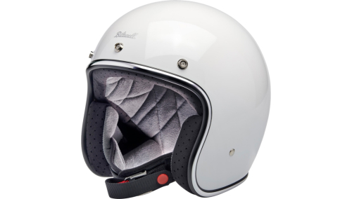 Biltwell Inc. - Biltwell Inc. Bonanza Solid Helmet - 1001-164-202 - Gloss White - Small