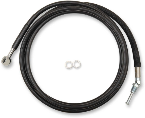 Drag Specialties - Drag Specialties Black Vinyl Coated Hydraulic Clutch Line - +12in. - 0661-0062