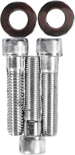 Drag Specialties - Drag Specialties Triple Tree Pinch Chrome Socket-Head Bolt Set - Knurled - MK120