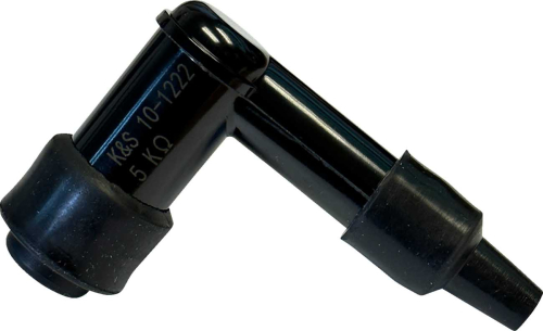 K&S Technologies - K&S Technologies Spark Plug Resistor Cover - 90 deg. Elbow Type - 10/12mm. - Black Plastic - 10-1222