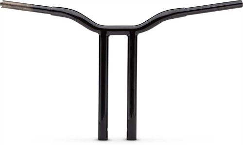 LA Choppers - LA Choppers 1-1/4in. Straight Risers for Welded Kage Fighter T-Bars - Gloss Black - LA-7337-16B
