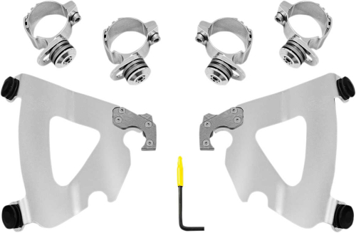 Memphis Shades - Memphis Shades Trigger Lock Mount Kit for Road Warrior Fairing - Polished - MEK2038