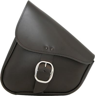 Willie & Max - Willie & Max Leather Swingarm Bag - Black with Chrome Buckle - 59823-00