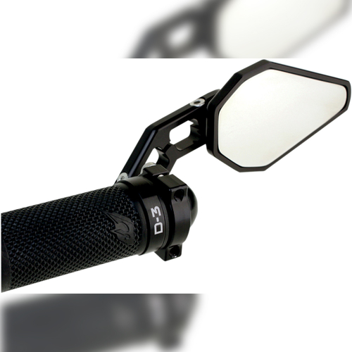 Driven Racing - Driven Racing D-Axis Bar End Mirror - Black - DXM-BK
