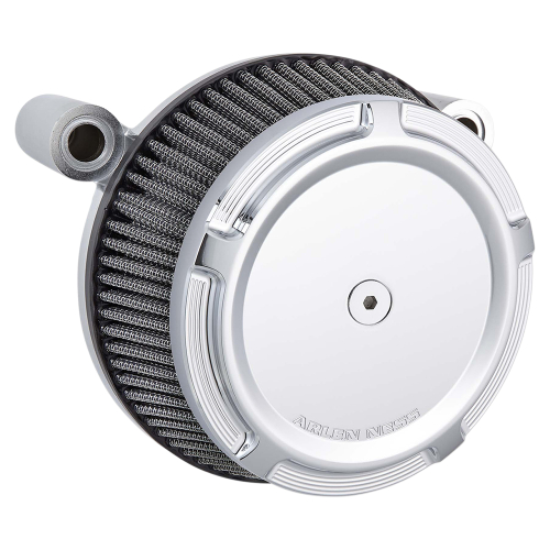 Arlen Ness - Arlen Ness Big Sucker Stage I Air Filter Kit with Cover and Synthetic Filter - Beveled - Chrome - 50-845
