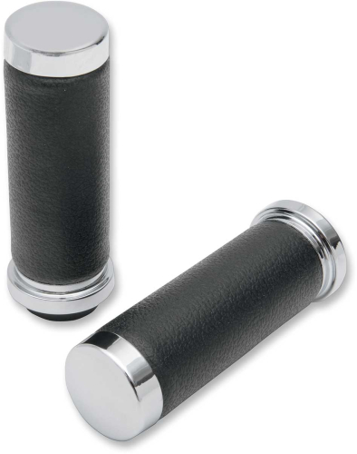 Drag Specialties - Drag Specialties Textured Black Rubber Grips - H17-0509T