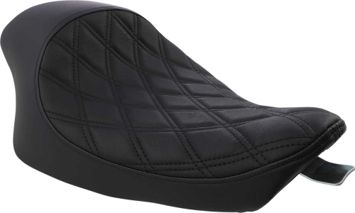 Drag Specialties - Drag Specialties 3/4 Solo Seat - Double Diamond - Black Stitch - 0804-0744