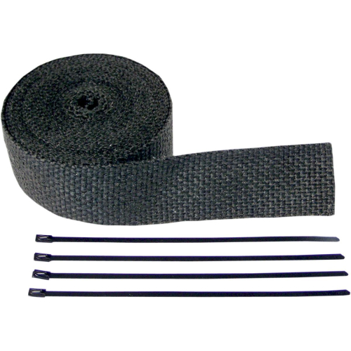 Cycle Performance - Cycle Performance Exhaust Pipe Wrap with Tie Wrap - 2in. x 25ft. - Black - CPP/9042B