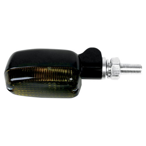K&S Technologies - K&S Technologies Black Satin Aluminum Marker Lights - Oblong with Smoke Lens - Single Filament - 25-8302BK