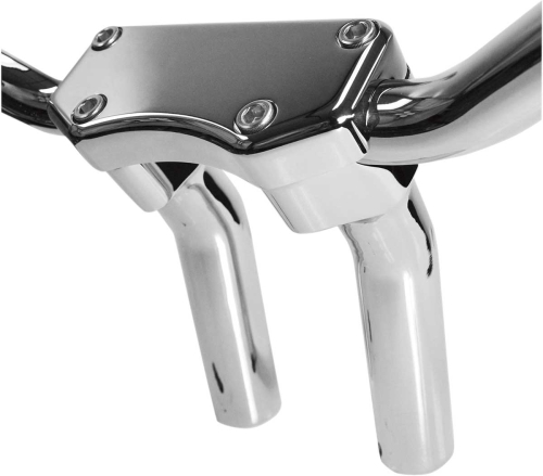 Drag Specialties - Drag Specialties Handlebar Riser/Top Clamp Kit with 1in. Clamping Area - 5 1/2in. Tall with 1in. Pullback - Chrome - 0602-0590