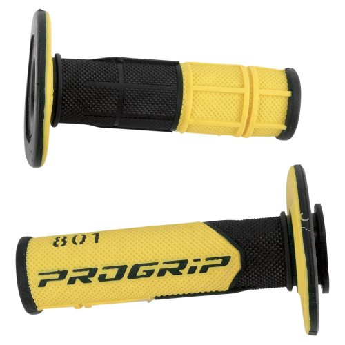 Pro Grip - Pro Grip 801 Hybrid Duo-Density Cross Grips - Black/Yellow - 801BLK/YEL