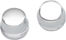 Drag Specialties - Drag Specialties Chrome Axle Caps - Front - 0309-0217
