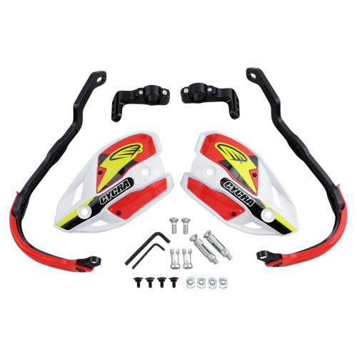 Cycra - Cycra Ultra Probend CRM Wrap Around Handguards - White/Red - 1CYC740833X
