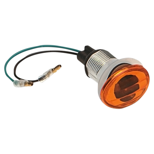 K&S Technologies - K&S Technologies Flush Mount Marker Lights - Flat Oval Mini/Amber Lens Single Filament - 25-8280