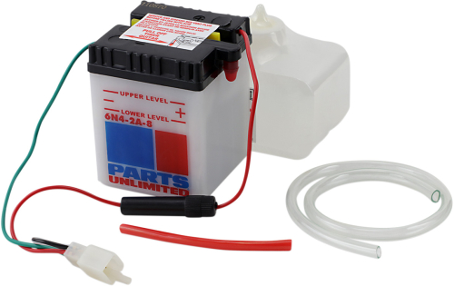 Parts Unlimited - Parts Unlimited 6V Conventional Battery Kit - 6N4-2A-8-FP
